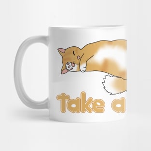 Take a nap (fluffy ginger cat) Mug